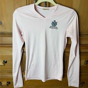 Boca Raton Resort and Club Pink Long Sleeve V-Neck Shirt